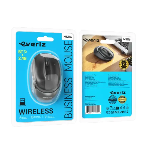 Mouse Inalámbrico Bluetooth + 2.4G – Modo Dual – MS116 – EVERIZ's photo #3