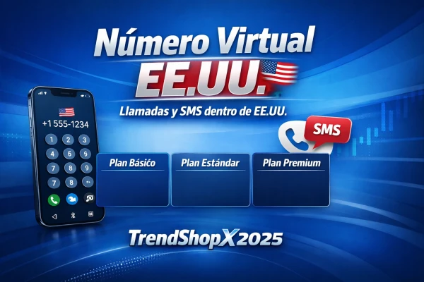 Número Virtual con planes de minutos y sms's foto | TrendShopX2025 |  BizneCubano