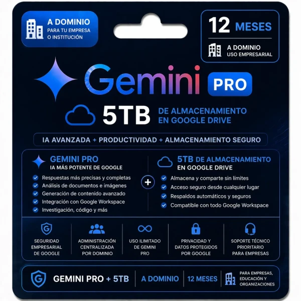 GEMINI PRO + 5TB A DOMINIO (12 MESES)'s foto | TrendShopX2025 |  BizneCubano