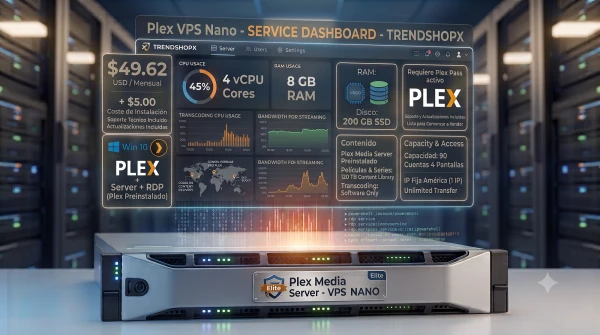 Plex VPS Nano's foto | TrendShopX2025 |  BizneCubano